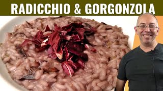 Risotto radicchio e gorgonzola ricetta facile veloce e buonissima [upl. by Noitsuj]