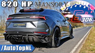 820HP Lamborghini Urus Mansory Venatus  0300kmh Autobahn POV amp INSANE SOUND by AutoTopNL [upl. by Ymeraj757]