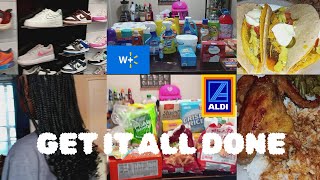 BACK TO SCHOOL SHOPPING amp HAUL ONLINE SCHOOL REGISTRATION WALMART amp ALDI HAULSCookiin COOKING [upl. by Flynn]