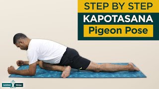 Kapotasana Pigeon Pose How to Do Step by Step for Beginners with Benefits and Precautions [upl. by Yenobe812]