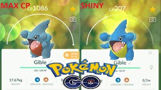 MAX CP AND SHINY GIBLE EVOLUTION INTO GABITE AND GARCHOMP IN POKEMON GO  GIBLE COMMUNITY DAY [upl. by Ehcsrop222]