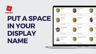 How To Put A Space In Your Display Name On Roblox 2024 [upl. by Cowles]