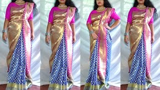 Bengali wedding style saree draping shorts [upl. by Honey]