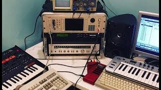 Atari ST MIDI music samplings and synthesizer studio setup  SIMPLETHINGSTOYS [upl. by Martinsen]