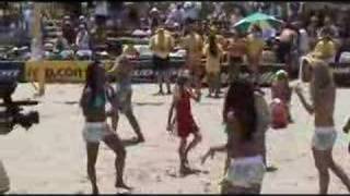 Misty MayTreanor dance steps at 2008 AVP Hermosa Beach Open [upl. by Abijah]