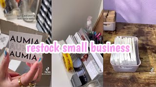 asmr restock small business  tiktok compilation [upl. by Anaeirb]