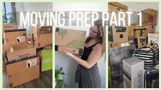 MOVING PREP PART 1  Garage Organize  Packing [upl. by Phelps338]