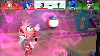 Mario amp Sonic At The London 2012 Olympic Games Beach Volleyball 60 With Team Sonic Amy [upl. by Faith]