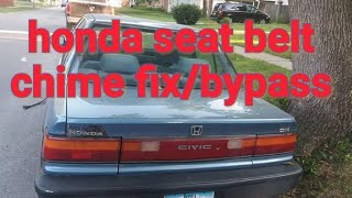 Car seat belt alarm fix how to stop beeping chime Honda civic ef sedan hatch jdm accord prelude [upl. by Gale]