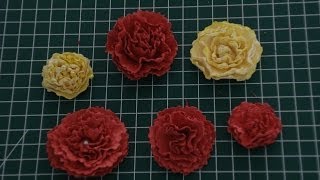 Papieren bloemen zelf maken korte tutorial DIY [upl. by Anaeda]