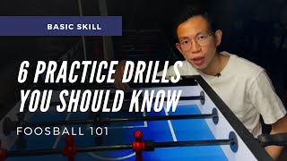 6 FOOSBALL PRACTICE DRILLS  Foosball 101 foosball tips [upl. by Olnee]