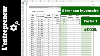 1 Gestionnaire dinventaire sur EXCEL [upl. by Niajneb]