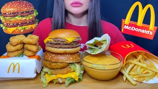 ASMR MCDONALD’S FAST FOOD MUKBANG No Talking EATING BURGERS  FRIES [upl. by Poole668]