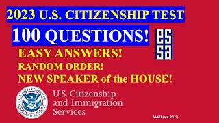 2023  100 Civics Questions for the U S Citizenship Test 27 [upl. by Valry]