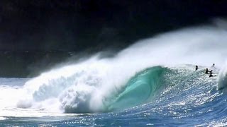 Epic Waimea bay 25 feet and shorebreak january 28 2012  HD [upl. by Einnahc]