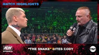 Jake quotThe Snakequot Roberts makes his AEW debut and has harsh words for Cody [upl. by Noda]