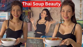 Beautiful Lady makes Thai Soups  Bangkok Street Food [upl. by Anigger933]