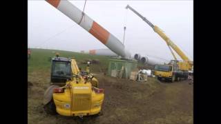 Windturbine Repower MD70  changing blades [upl. by Coonan796]