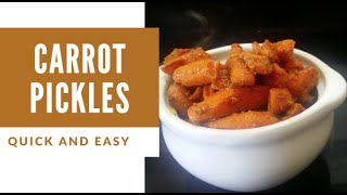 Carrot Pickles Recipe Carrot Achar Recipe Quick and Easy Carrot Pickle recipe Gajar Achar Recipe [upl. by Ailis]