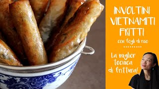 Involtini Vietnamiti Fritti con Fogli di Riso Chả Giò La miglior tecnica di frittura [upl. by Earaj]