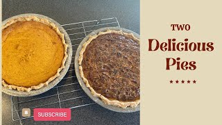 🥧 Caramel Pecan Pie AND Instant Pumpkin Pie in one video [upl. by Cranston958]