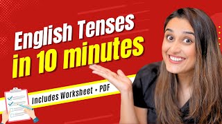 English Tenses Explained in HINDI  With PDF and a Worksheet [upl. by Hgielah370]