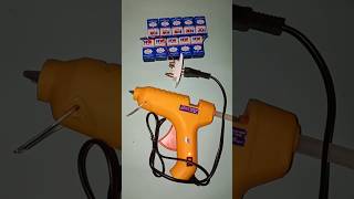 9v battery series connection 😮and gluegun short video project [upl. by Cinda342]