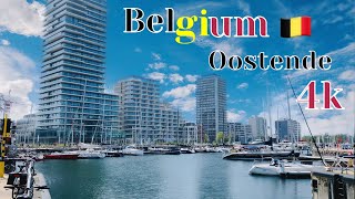 Oostende 🇧🇪 2023 Belgium Walking Tour 4K [upl. by Neeruam]