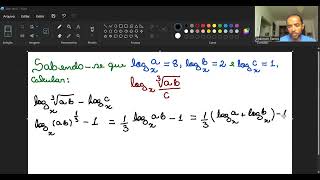 Propriedades dos Logaritmos exercício resolvido [upl. by Maibach]