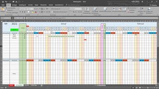 Excel Schichtplan erstellen Teil 1 Datum Vers 2 [upl. by Salakcin601]