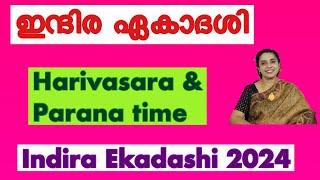 Indira Ekadashi 2024  Harivasar amp Parana time [upl. by Corny368]