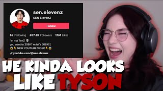 Kyedae and Tenz react to ElevenZ from Tiktok [upl. by Treblah]