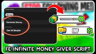 FE  Infinite Money Giver Script Hack  ROBLOX SCRIPTS  Generate 999999x Money [upl. by Venable74]