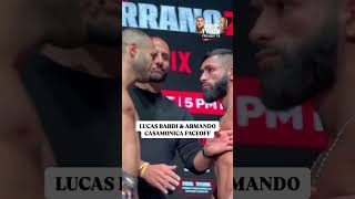 Lucas Bahdi amp Armando Casamonica FACEOFF ahead of tomorrow nights fight  Shorts [upl. by Koziel]