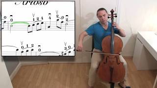 EASY Bach ARIOSO Cello Lesson [upl. by Lagiba]