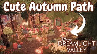 Leafy Cottage 🍂 Autumn Path Idea Speed Build in Disney Dreamlight Valley [upl. by Fridell762]