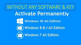 Permanently Activate any Windows OS Without Software and Product Key 100 Safe amp Virus Free [upl. by Eelanaj]