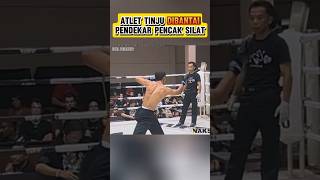 Momen Seorang Pendekar Pencak Silat Mengalahkan Seorang Petinju silat boxing pencaksilat [upl. by Fenton]