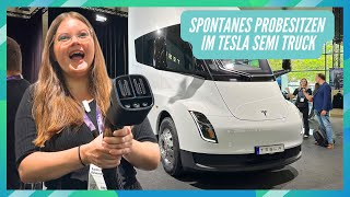 Zwei Minuten Probesitzen im Tesla Semi😇 [upl. by Flora615]