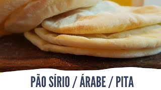 Pão SírioÁrabePita – Forno e Airfryer [upl. by Amaso]