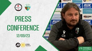 PRESS CONFERENCE  Craig Harrison  Bala Town  120923 [upl. by Koffler]