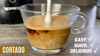 Nespresso Cortado Coffee Using Barista Recipe Maker Frother  Nespresso Recipes  A2B Productions [upl. by Alhahs]