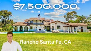 Touring 75 Freshly Renovated Modern Home in Rancho Santa Fe 92067  Del Mar Country Club [upl. by Riay]