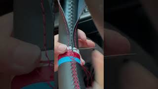 Hand sewn steering wheel coversautomobile wheelcover cars oem carparts short sewing sewing [upl. by Ilario]