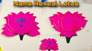 Baby Name Reveal Lotus IdeasNaming Ceremony decoration idea How To Make Lotus For Baby Name Reveal [upl. by Pooh]