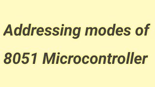 Addressing modes of 8051 microcontrollerin Telugudiplomapls subscribe Suma study centre [upl. by Gayleen]