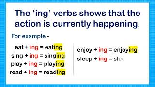 ing verbs I ing words I ing spelling rules I verb ing rules [upl. by Robyn]