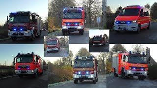 Feuer an der FTZ  Neufahrzeug LF 20 FF Uetersen Feuerwehren aus dem Kreis Pinneberg [upl. by Lleunamme]