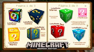 LUCKY BLOCK ADDON PARA MINECRAFT PE 121 BEDROCK  Lucky Blocks Addon in Minecraft PE [upl. by Leodora504]