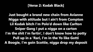 A boogie wit da hoodie  drowning ftkodak black lyrics [upl. by Fabyola]